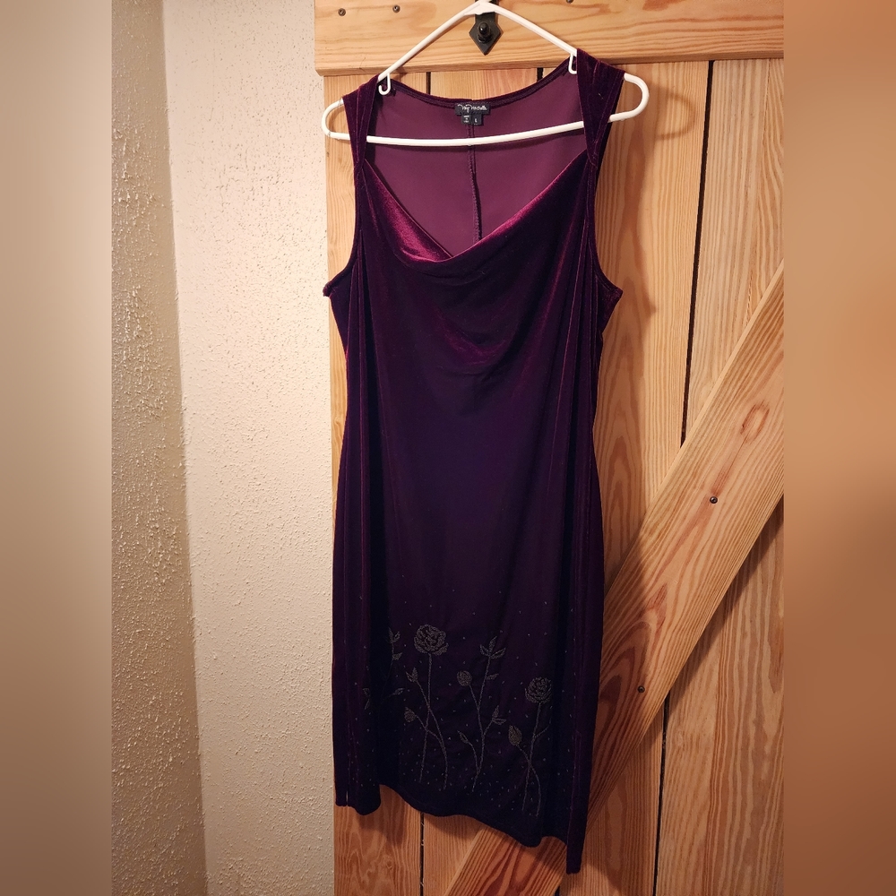 Velvet midi dress